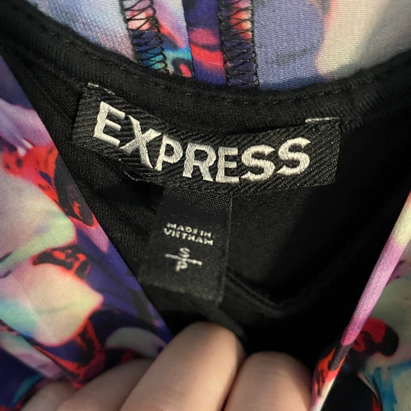 Express Black and Floral Dress - Picture 2 of 3